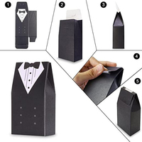 Boîtes de cadeaux en papier pour mariage, petite boîte de bonbons en papier assortie, pour la célébration de la mariée, faveur de mariage, carte de place, amandes sucrées