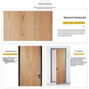 Porte in Legno Massello con Impiallacciatura Composita, <span class=keywords><strong>Su</strong></span> <span class=keywords><strong>Misura</strong></span>, Moderne per Interni, Set Camera <span class=keywords><strong>da</strong></span> Letto, Rovere Bianco Nordamericano, Frassino Bianco, Noce Nero - Product Image 4