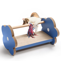 Griffoir pour chat écologique avec design floral et jouet, directement de l'usine