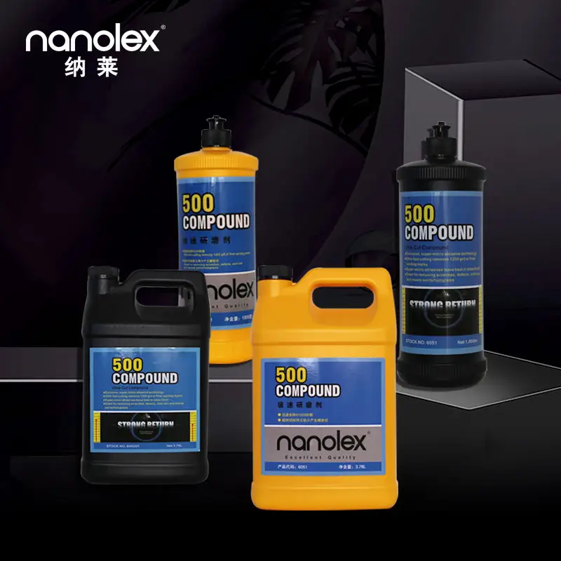 Nanolex 500 prodotto per la cura dell'auto composto per lo sfregamento per auto vernice eccellente sfregamento composto lucido campioni gratuiti