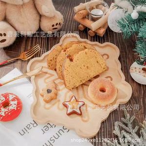 Wooden Serving <b>Tray</b> Keyao Unfinished Decorative For <b>Snacks</b> Desserts Breakfast Fruits Candies Home Office Use - Product Image 3
