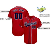 Uniformes de baseball hip-hop à manches courtes personnalisés à bas prix avec logo par sublimation, maillot complet, chemise de sport bleue, chemises de baseball pour hommes
