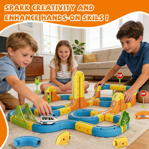 Juego de Tren Magnético de 118 Piezas, Regalo para Niños y Niñas, Juguetes de Tren Eléctrico, Vías 3D, Regalos STEM de Cumpleaños para Niños - Product Image 4