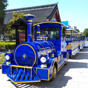 Esterno elettrico trackless turismo turistico grande simulatore di treni su strada per il passeggero bambino parco divertimenti giro di trasporto in vendita - Product Image 1