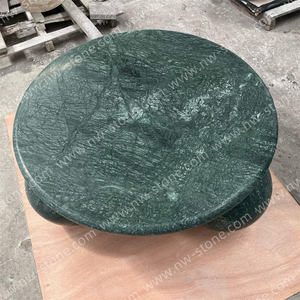 Nanwei nhà thiết kế màu xanh lá cây Đá Cẩm Thạch Bàn cà phê phòng khách tự nhiên đá hình cầu bóng cơ sở Bàn cà phê - Product Image 3