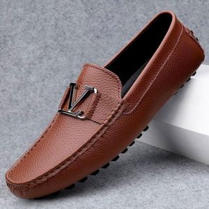 Mocasines de Cuero Genuino de Alta Gama para Hombre, Transpirables, Antideslizantes, con Plantilla Suave, Estilo Casual, para Primavera - Product Image 5