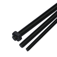 Vis sans fin à haute résistance Grade 8.8 T8, 8 mm, en acier au carbone noir, filetage trapézoïdal, droite/gauche, pour imprimante 3D et machine CNC Z