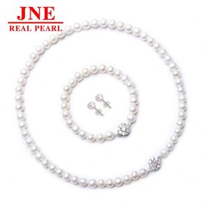 Kalung Mutiara Alami Manik-manik Bulat Putih dengan Gesper Bor Kalung Mutiara Putih Hadiah Hari Ibu untuk Lansia - Product Image 5
