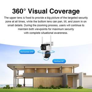 กล้องรักษาความปลอดภัยอัตโนมัติตรวจจับการเคลื่อนไหวในเวลากลางคืนไฟคู่12MP ซูมได้สามเลนส์ PTZ - Product Image 6