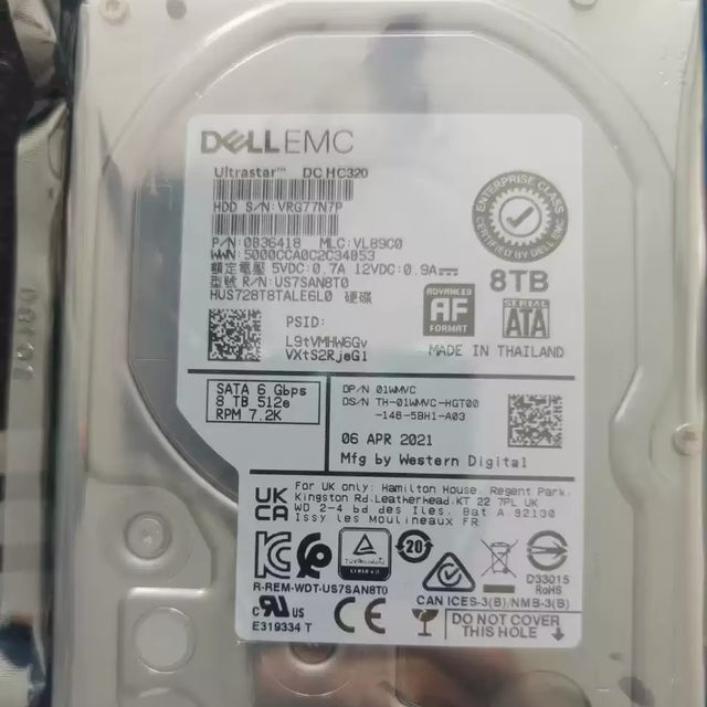 FOR DELL 8TB 7.2K RPM SATA 6Gb/s 3.5'' 512e HDD J6RTX SERVER HARDWARE