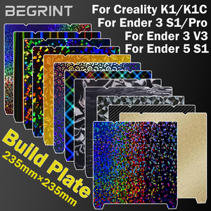 Placa de Construcción Creality K1, Base K1C, Ender <span class=keywords><strong>3</strong></span> V3 SE, Ender <span class=keywords><strong>3</strong></span> S1 Pro, Placa Ender 5 S1 H1H, Lámina PEO PEY PEI de 235x235mm - Product Image 1