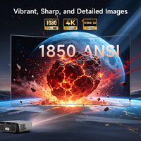 Projecteur GTV du fabricant direct, 1850 ANSI, 1080p, prend en charge la 4K, mise au point automatique TOF