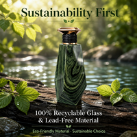 Flacon de parfum en verre cylindrique mat de qualité supérieure avec bouchon facetté, sérigraphié et estampé à chaud, 30 ml/50 ml/100 ml