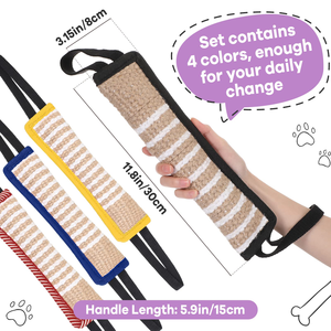 Dog Molar Training Stick Heavy-Duty Sturdy Cotton Rough Jute Fabric Dog Chew <b>Toy</b> for Teeth Grinding - Product Image 4
