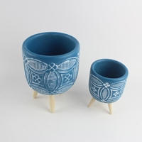 Vente en gros de grandes jardinières géométriques en béton Pots de fleurs écologiques pour intérieur en ciment pour accrocher