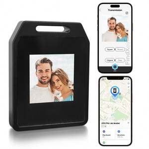 Localizador Antipérdida Doble con Tinta Electrónica FindXeink, Personalizable, Creativo, con Forma de Ventilador, Accesorio para Llavero de Coche, Acrílico con Dibujos Animados - Product Image 1