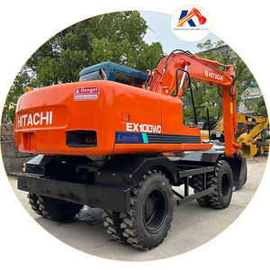 Excavadora de Ruedas Hitachi EX100WD de Alta Eficiencia, Excelente Estado, ex100wd ex100, Bajo Precio, Bien Mantenida, Completamente Probada - Product Image 1