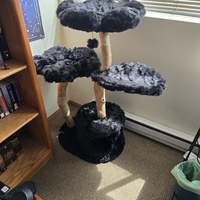 Arbre à chat multi-niveaux moderne et écologique, tour de griffoir en bois avec peluche premium, décoration de Noël pour la maison
