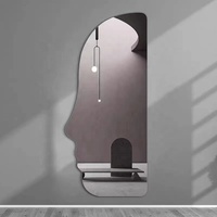 Feuille de verre de miroir de décoration intérieure moderne miroir de forme irrégulière en gros