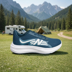Zapatillas de correr de malla transpirable para hombre, zapatillas deportivas ligeras con cordones, calzado antideslizante con amortiguación, calzado de pista, calzado de malla transpirable para hombre - Product Image 4