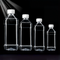 Bouteille vide pour jus frais et boissons, en PET carré, avec bouchon à vis, impression sérigraphique, 250 ml et 500 ml, vente en gros OEM/ODM à prix abordable