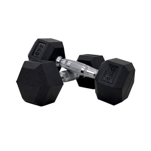 カスタム20KG <span class=keywords><strong>LBS</strong></span>ダンベルセット六角ゴムコーティングジムフリーウェイトホームワークアウトフィットネス機器 - Product Image 4