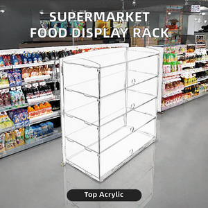 Staubdichtes Supermarkt-Lebensmittel-Aufbewahrungsregal 5-Fächer Maßgefertigtes Acryl für Brot Kuchen Eiscreme Süßigkeiten Premium-Qualität - Product Image 1