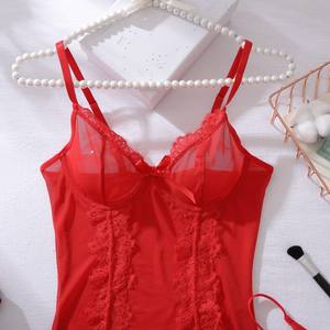 Sexy Lencería caliente vestido de mujer Sissy Boudoir encaje Hilitos Kit puro deseo romántico boda ropa de dormir llamada de la noche - Product Image 2