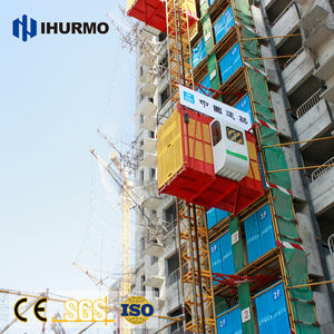 כלובים כפולים בודדים בניין להניף בניין להרים מעלית מעלית עבור נוסע וחומר בנייה - Product Image 2