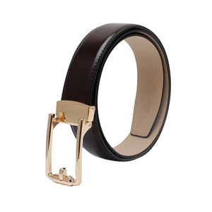 Ceinture en cuir décontractée pour homme, boucle en acier en cuir de vache, entraînement, fitness, légère, écologique, longueur réglable - Product Image 1