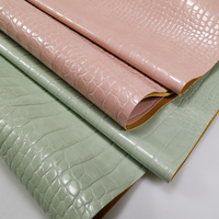 Crocodile Rexine PU cuir microfibre gaufré métallique étanche élastique caractéristiques pour canapé meubles sacs chaussures gants fabrication