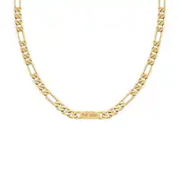 Collares en capas collar de cadena gruesa de plata figaro, elegante collar de Gargantilla de oro ancho collar