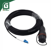 Cable de Fibra Óptica para Exteriores Geteknet OEM Corning FTTH, 10M 50M 100M, Cable de Conexión de Fibra Óptica SC APC IP67 IP68, Fibra Óptica para FTTH 5G