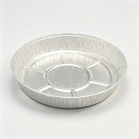 Moule à tarte rond jetable en aluminium de qualité alimentaire, plateau de cuisson robuste, moule à tarte circulaire pour boulangerie et restauration