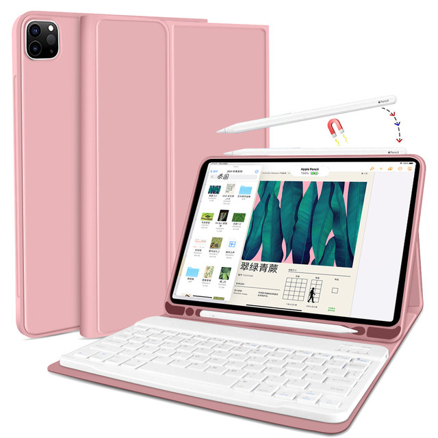 Kenke New Design Leather Protective Keyboard Case With Removable Wireless Keyboard for iPad Pro 11 Inch