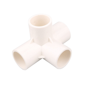 Accesorios de tubería de PVC de plástico de 20/25/32/40/50mm, conector cruzado en T de codo recto Blanco/azul/gris, adaptador de tubería de agua, juntas de 4 vías - Product Image 1