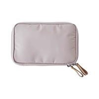 Tas Paspor Perjalanan Tahan Aus dengan Ritsleting Nilon Warna Solid untuk Pria dan Wanita, Dompet Dokumen, Tas Ponsel.