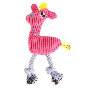 Sıcak satmak yeni Flamingo pet köpek ses peluş oyuncak hayvan oyuncak çocuklar ve evcil Bite çiğnemek için noel hediyeleri pamuk halat oyuncakları - Product Image 2