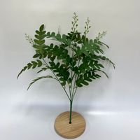 5 garpu daun Acacia grosir langit-langit aula pernikahan bunga tanaman hijau pengaturan lantai