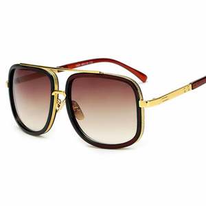 Lunettes de soleil carrées vintage personnalisées avec logo, vente en gros, collection 2025, protection UV400, surdimensionnées, pour la conduite, hommes et femmes - Product Image 4