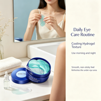 Masque pour les yeux en gel sous les yeux à marque privée, avec peptide de cuivre bleu GHK-Cu, pour éliminer les cernes
