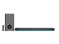Barre de son 2.1 canaux avec support TV et fixation murale, barre de son avec caisson de basses