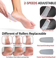 Outils professionnels de pédicure pour éliminer les talons fissurés et les peaux mortes, éliminateur électrique de callosités des pieds