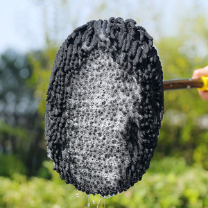 Balai de lavage de <span class=keywords><strong>voiture</strong></span> extensible avec tête en microfibre amovible assure un nettoyage sans traces pour l'extérieur du véhicule et les fenêtres - Product Image 4