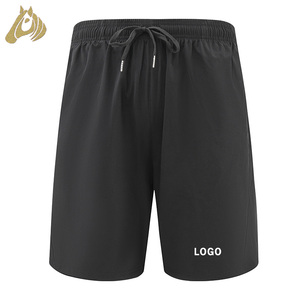 Shorts pour hommes de bonne qualité, en nylon noir respirant, coupe ajustée, différentes couleurs, shorts modernes légers pour le sport - Product Image 1