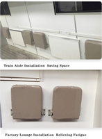 Siège mural pliable à rebond automatique en cuir, gain de place, pour les couloirs des hôpitaux et les arrêts de bus - AutoLiuma L010