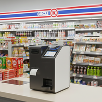 Kiosque de paiement automatique intelligent OEM, caisse enregistreuse de bureau avec recycleur de monnaie pour supermarché et magasin de détail