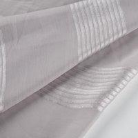 Tissu Hijab en Satin de Polyester à Rayures Jacquard Fil Argenté B3, Antistatique et Respirant pour Châle Quotidien Femme