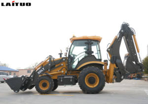 Loader Roda Kecil Buatan Cina 388 Backhoe 4x4 Front Loader 4WD Backhoe Loader untuk Konstruksi Perkotaan - Product Image 6