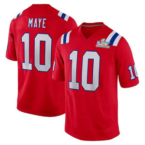 2026 Super Final New England 10 Derek Maye Genähte Trikots Spieler-Spieltrikot American Football Trikot American Football Uniform - Product Image 3